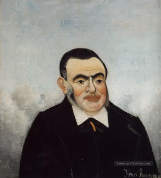 portrait Tableau Peinture - Portrait d’un homme 1905 Henri Rousseau post impressionnisme Naive primitivisme